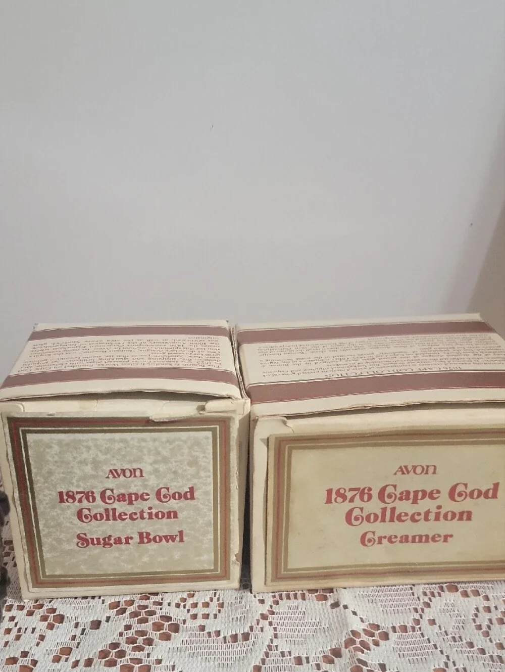 Avon Cape Cod Collection Deep Ruby Red Creamer & Sugar Bowl